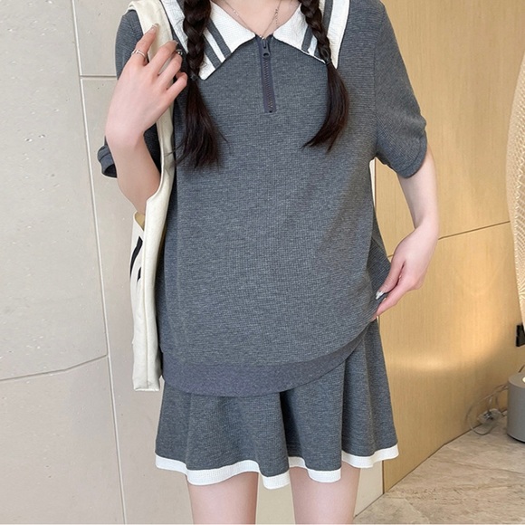 Maternity polo and short set - Picture 2 of 6